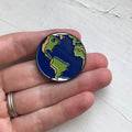 Earth Enamel Pin — Eco-Inspired Accessory for Bags & Jackets