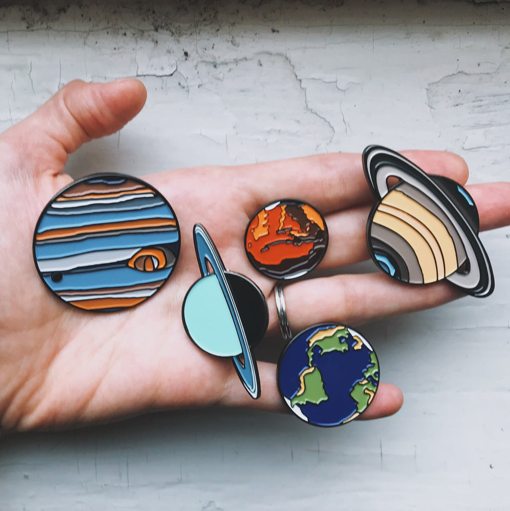 Earth Enamel Pin — Eco-Inspired Accessory for Bags & Jackets