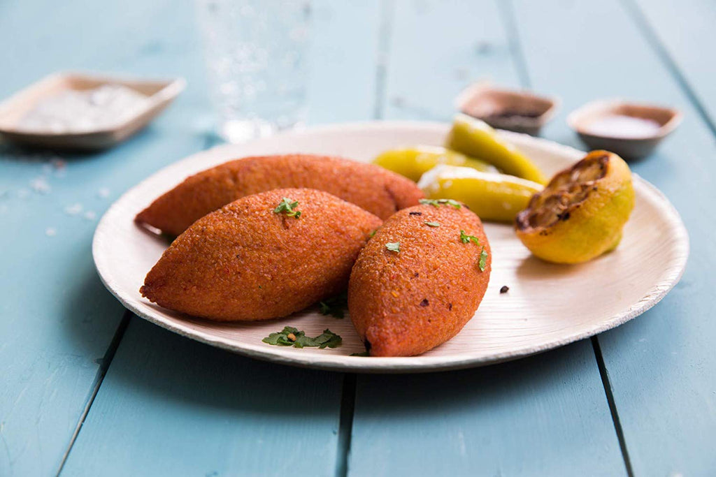 Palm Leaf Plates (8” Round) — Compostable Eco Dinnerware (25–100 Pack)