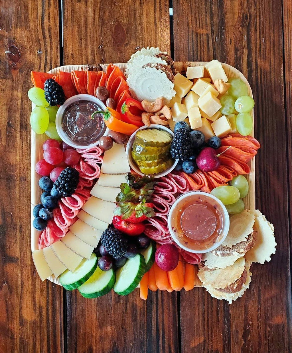 Palm Leaf Dinner Plates (9” Square) — 100% Compostable, Chemical-Free (100 Pack)