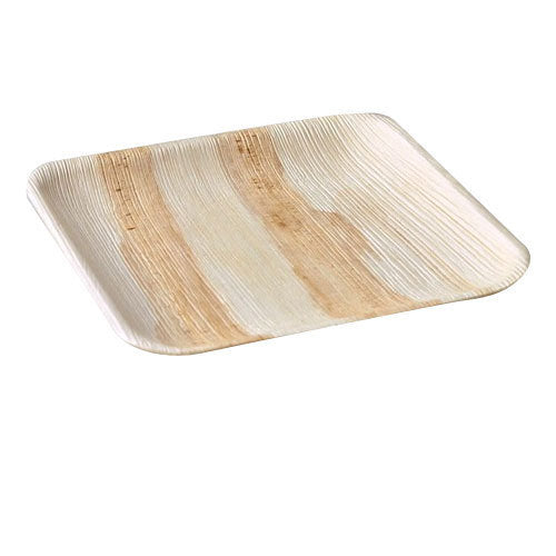 Palm Leaf Dinner Plates (9” Square) — 100% Compostable, Chemical-Free (100 Pack)