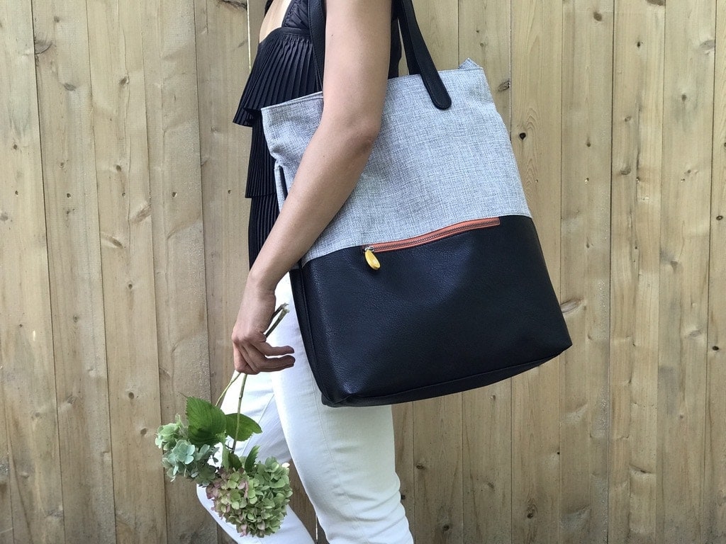 Greenpoint Convertible Backpack Tote — Organic Cotton & Vegan Leather