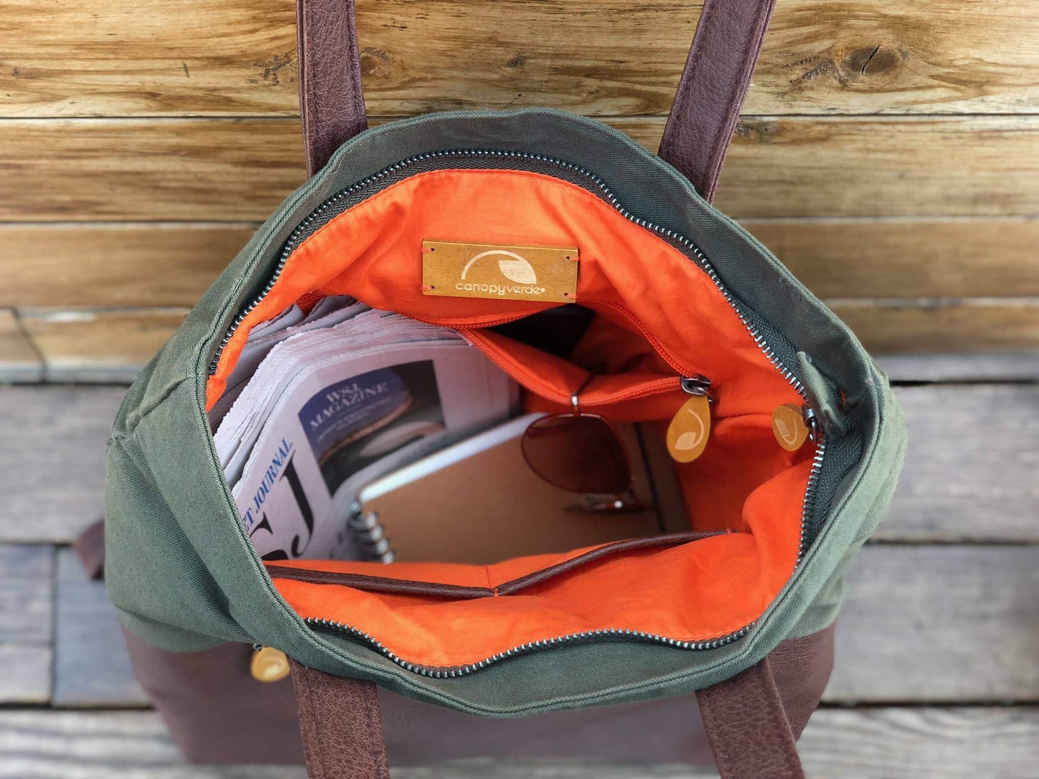 Greenpoint Convertible Backpack Tote — Organic Cotton & Vegan Leather