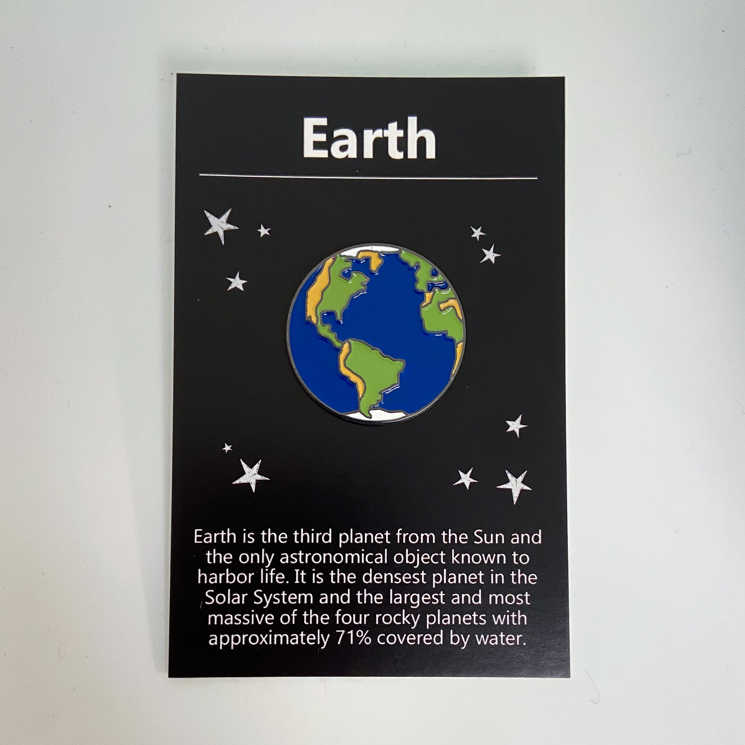 Earth Enamel Pin — Eco-Inspired Accessory for Bags & Jackets