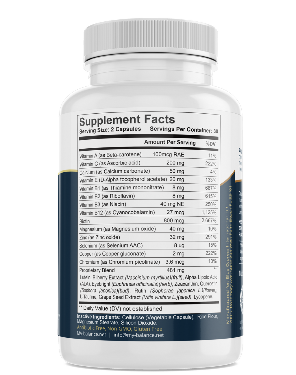 Vision Care – With Eyebright (Daily Eye Support Blend) | Antioxidants • Herbal Extracts • Carotenoids • Nutrient Support