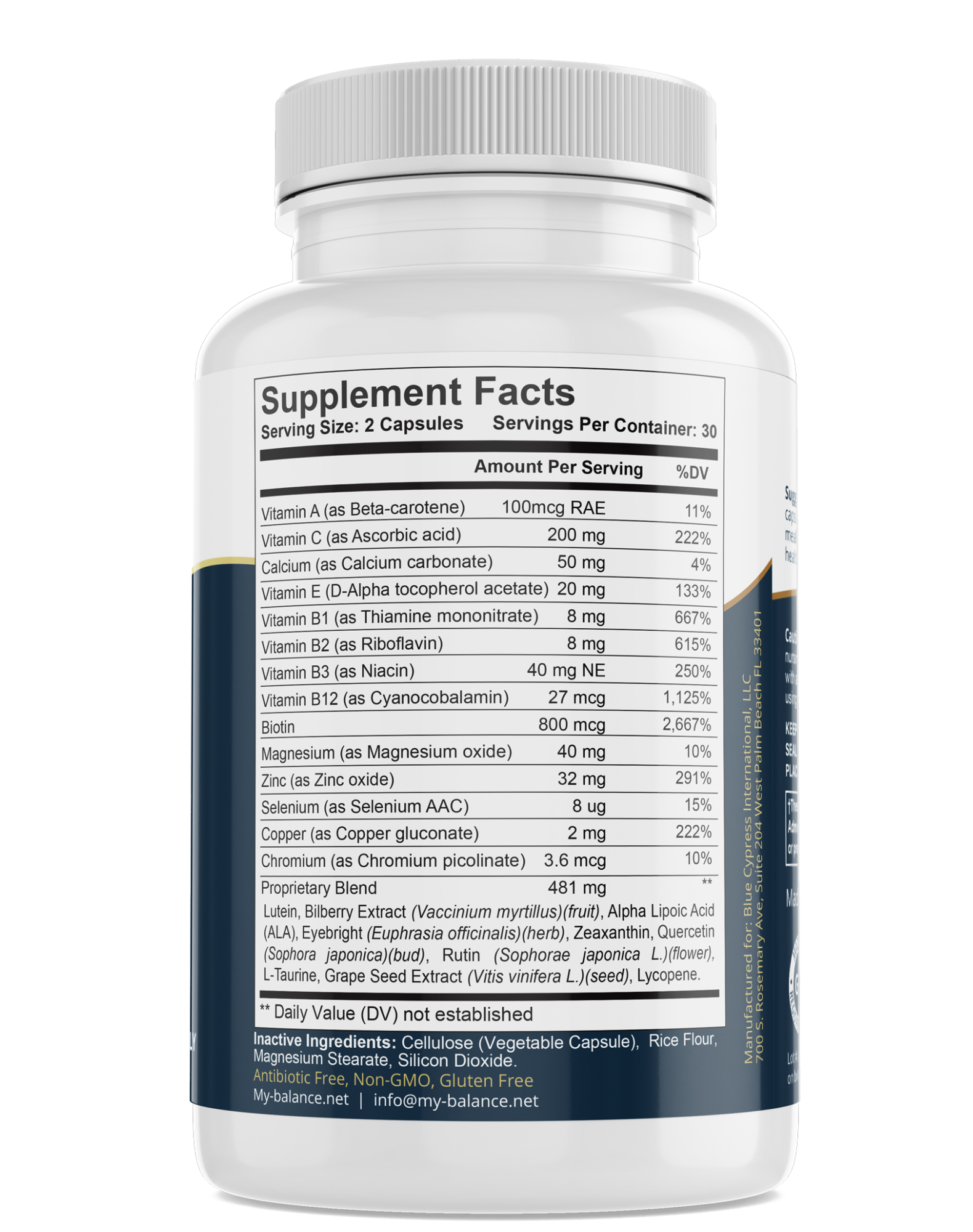 Vision Care – With Eyebright (Daily Eye Support Blend) | Antioxidants • Herbal Extracts • Carotenoids • Nutrient Support